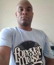 Load image into Gallery viewer, Forever Music - Heather Columbia Blue T-Shirt (Unisex)