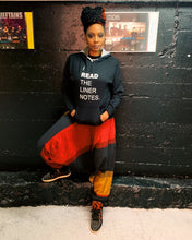 Load image into Gallery viewer, I Read The Liner Notes.® - Black Hoodie (Unisex)