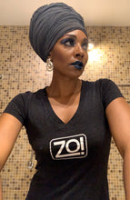 Load image into Gallery viewer, Zo! Black Tri-Blend V-Neck T-Shirt (Women&#39;s Fitted)

