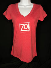 Load image into Gallery viewer, Zo! Red Tri-Blend V-Neck T-Shirt (Women&#39;s Fitted)
