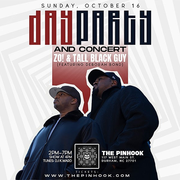 Zo! & Tall Black Guy (feat. Deborah Bond) in Durham, NC - October 16, 2022