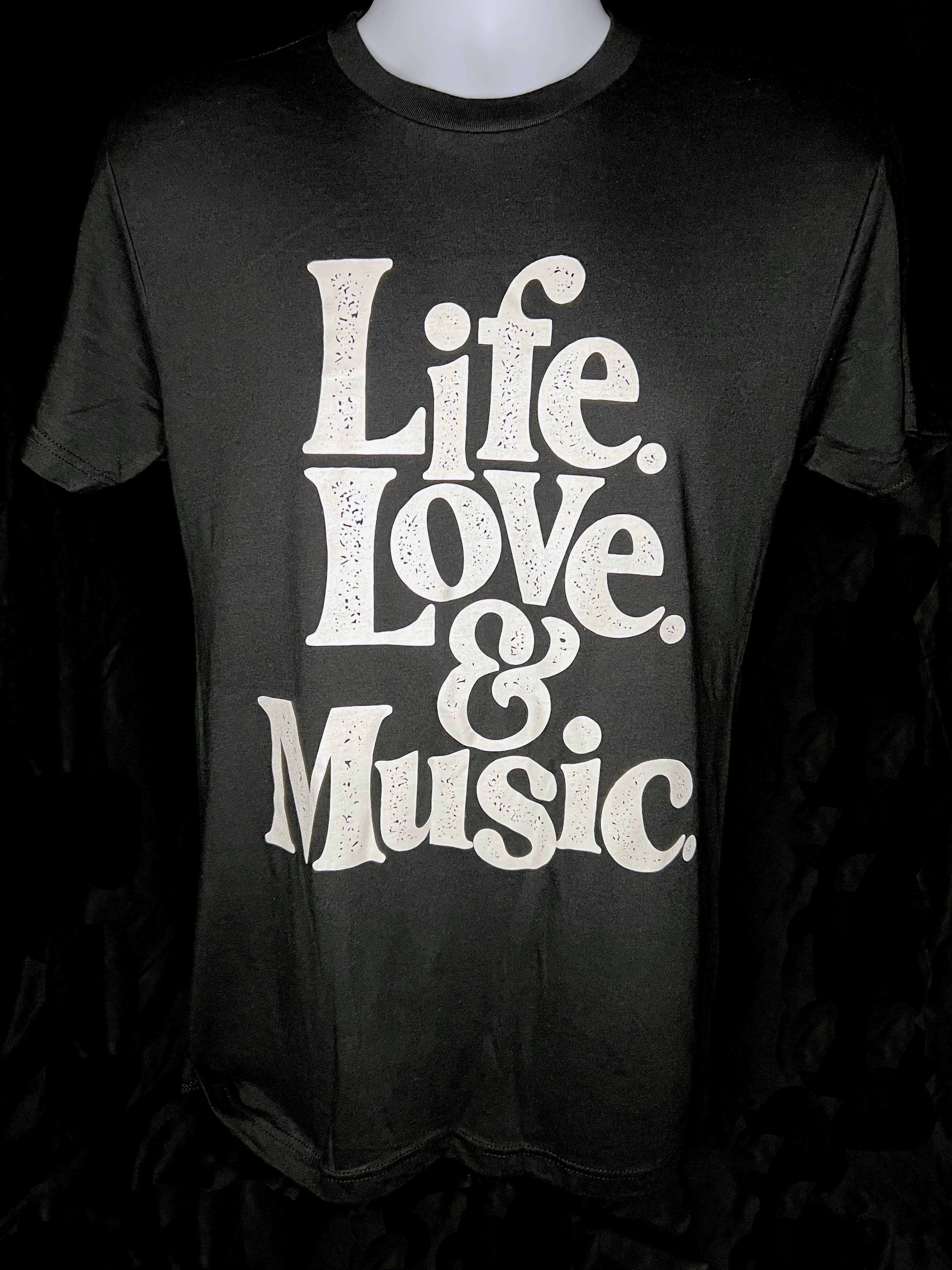 Life. Love. & Music. - Black T-Shirt (Unisex) – Zo! Merch Store
