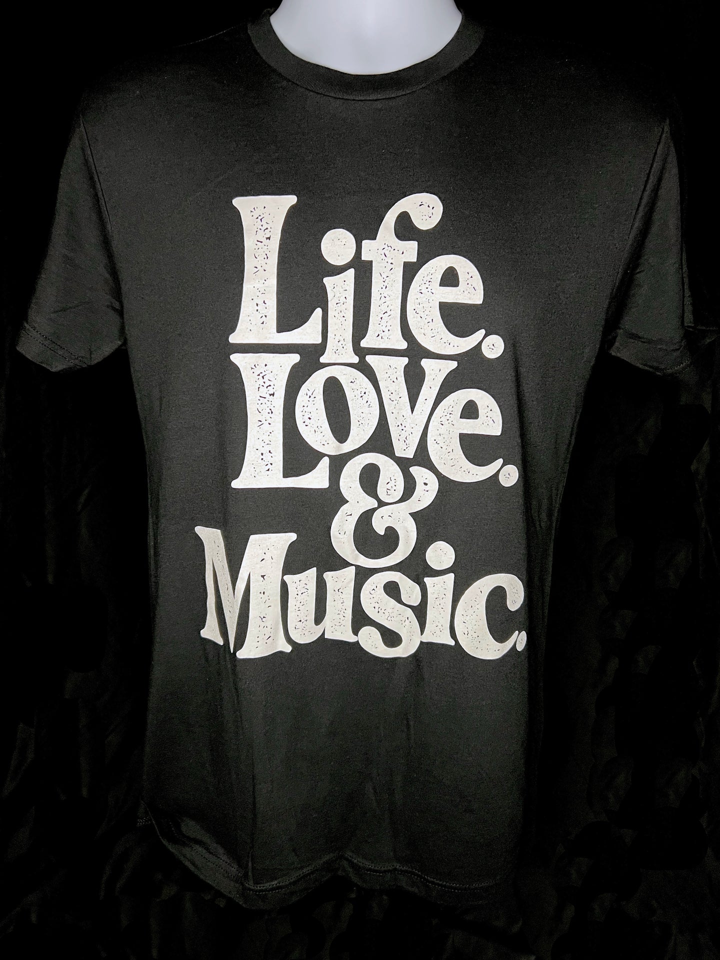Life. Love. & Music. - Black T-Shirt (Unisex)