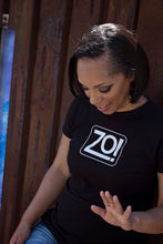 Load image into Gallery viewer, Zo! Black T-Shirt (Women&#39;s Fitted)
